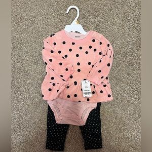 NWT Carter’s girls polka dot outfit